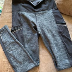 Athleta fleece lined leggings size M